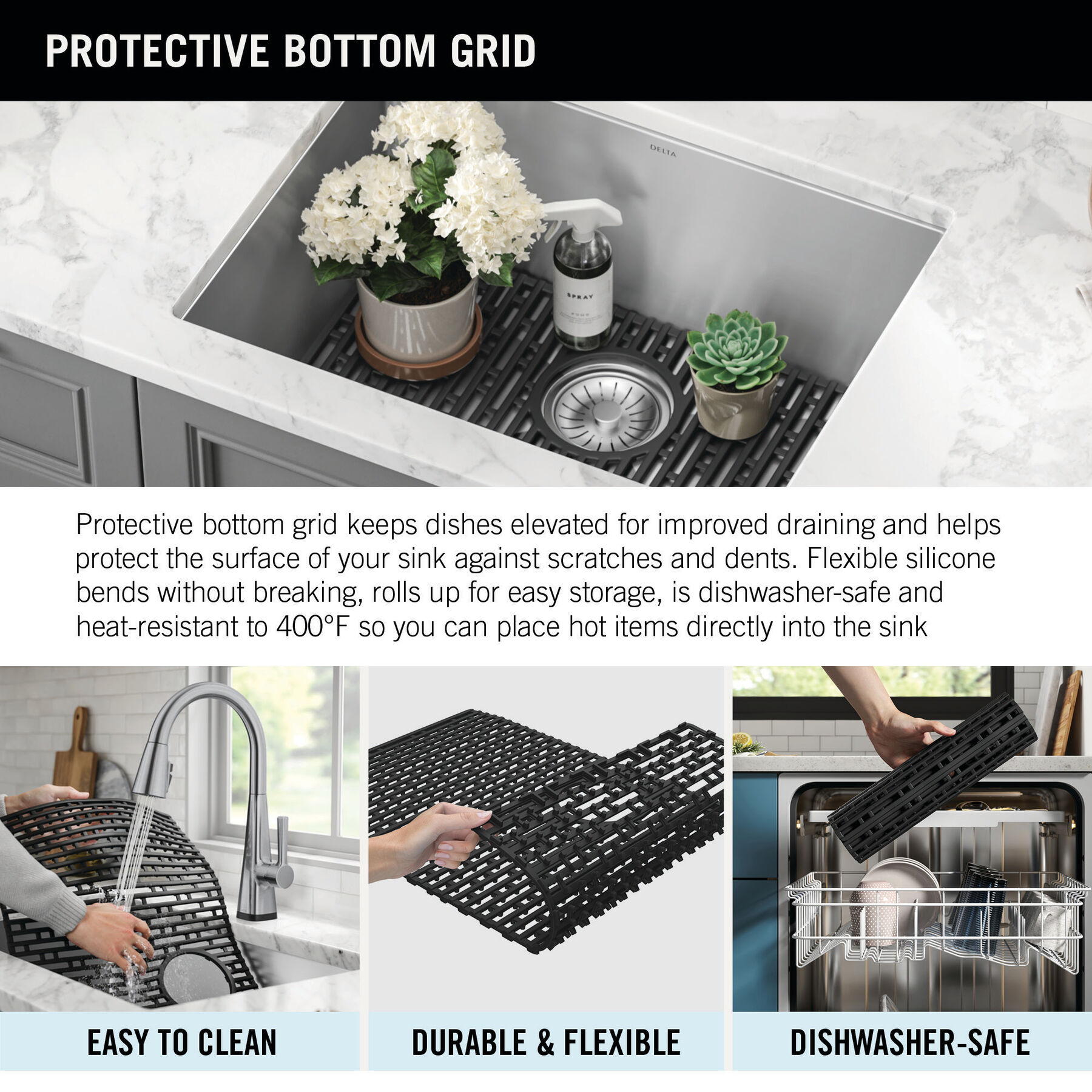 24” Undermount Stainless Steel Single Bowl Laundry Utility Kitchen Sink with Accessories, image 1